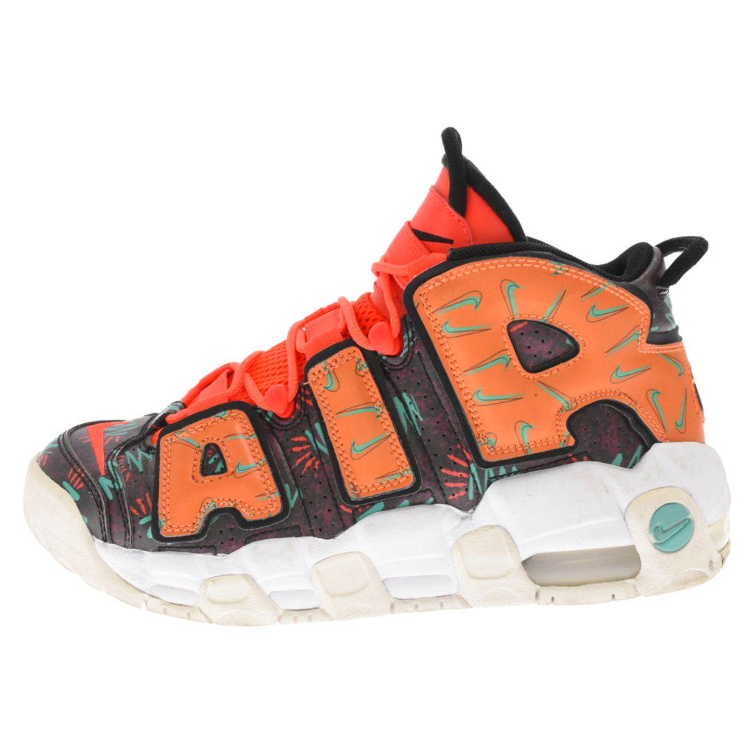 NIKE ナイキ AIR MORE UPTEMPO WHAT THE 90S GS AT3408-800 エアモアアップテンポ ミッドカッドスニーカー オレンジ US6Y/24cm