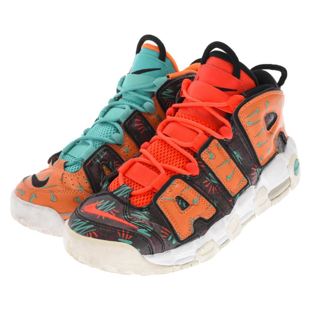 NIKE ナイキ AIR MORE UPTEMPO WHAT THE 90S GS AT3408-800 エアモアアップテンポ ミッドカッドスニーカー オレンジ US6Y/24cm