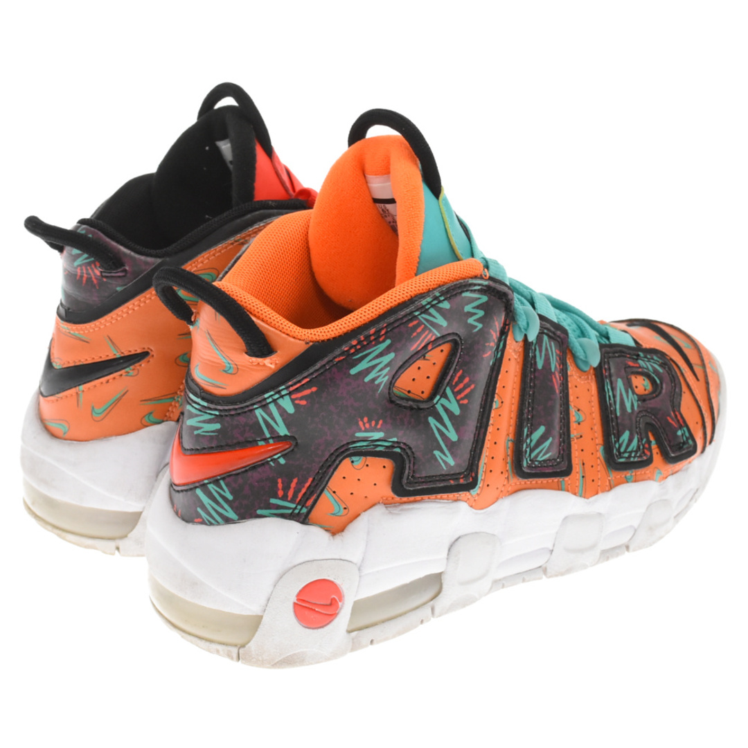 NIKE ナイキ AIR MORE UPTEMPO WHAT THE 90S GS AT3408-800 エアモアアップテンポ ミッドカッドスニーカー オレンジ US6Y/24cm