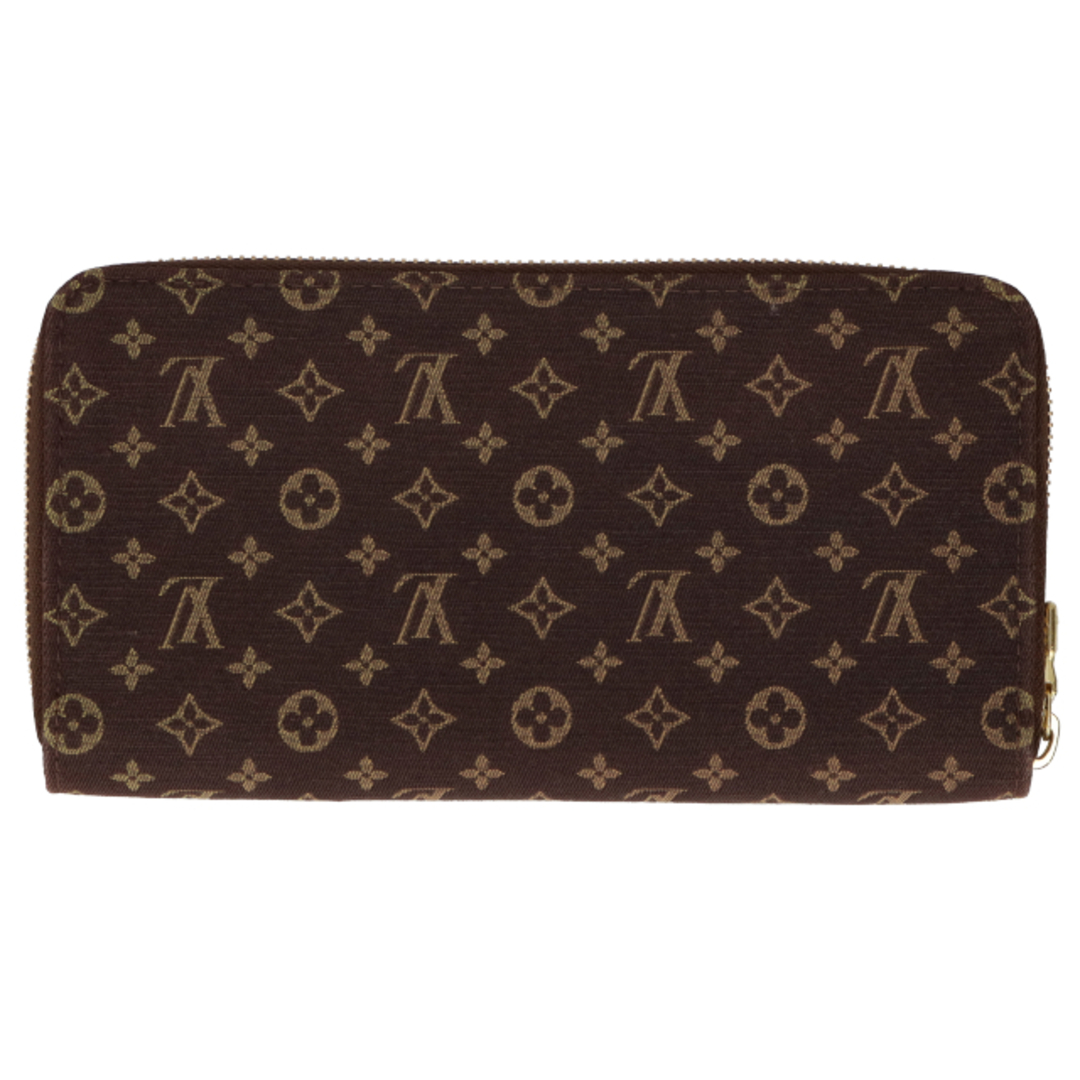 LOUIS VUITTON Monogram Mini Lin Zippy Long Wallet Brown M95235