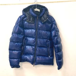 モンクレール(MONCLER)のモンクレール MONCLER ZIN GIUBBOTTO アパレル 長袖 ダウンコート アウター 上着 ダウンジャケット ナイロン ブルー(ダウンジャケット)