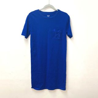 エルメス(Hermes)のエルメス HERMES シェーヌダンクル ロングTシャツ アパレル 半袖 ワンピース コットン ブルー 美品(その他)