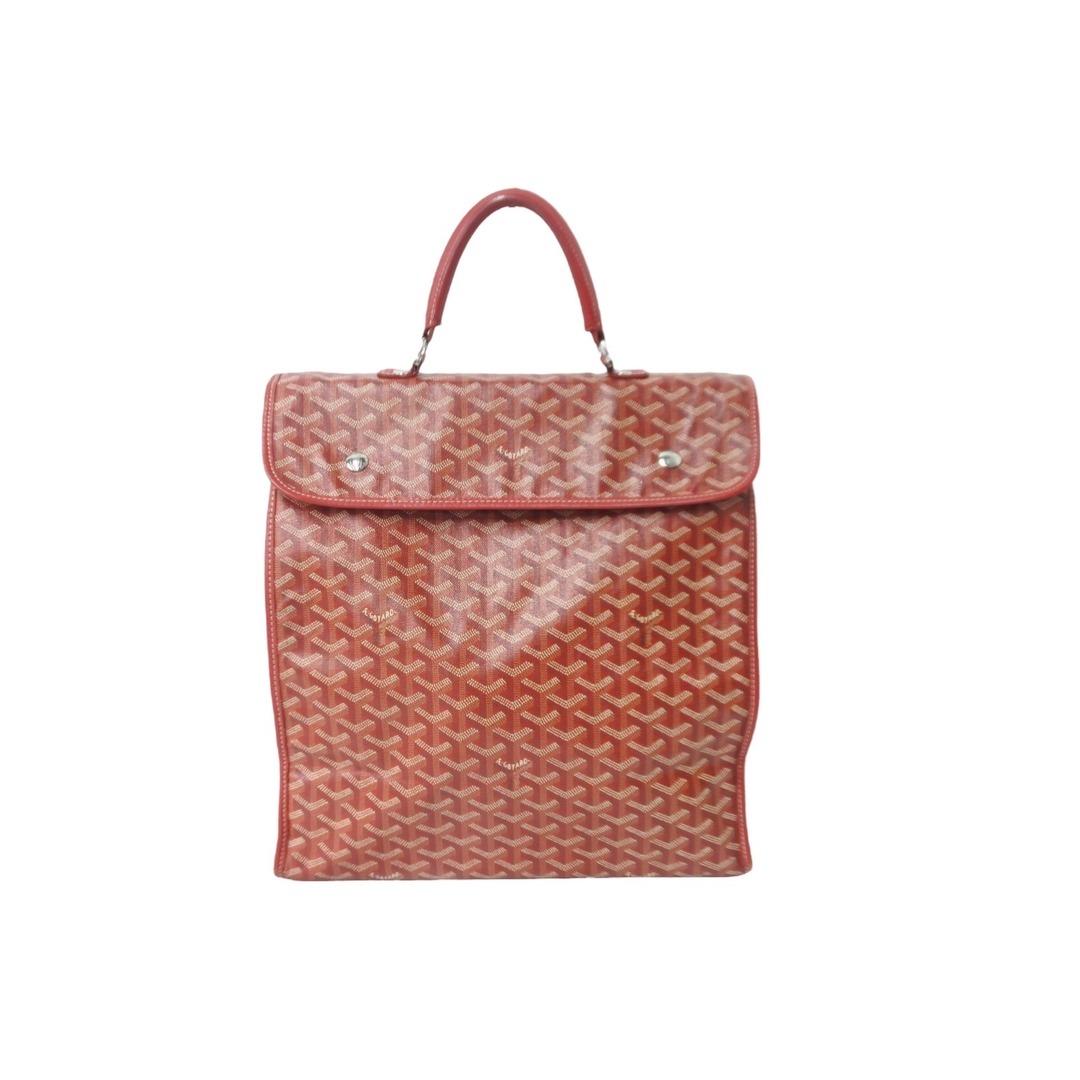 GOYARD ゴヤール リュック サンレジェ バックパック Saint Leger レッド シルバー金具 美品  56268