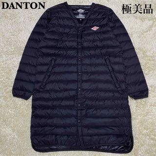 美品 ダントン インナー ダウン ジャケット 36 黒 レディス DANTON