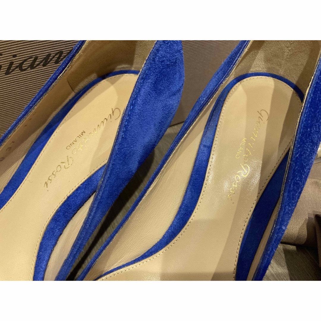 ジャンヴィトロッシ スエードパンプス ブルー 37 gianvitorossi-