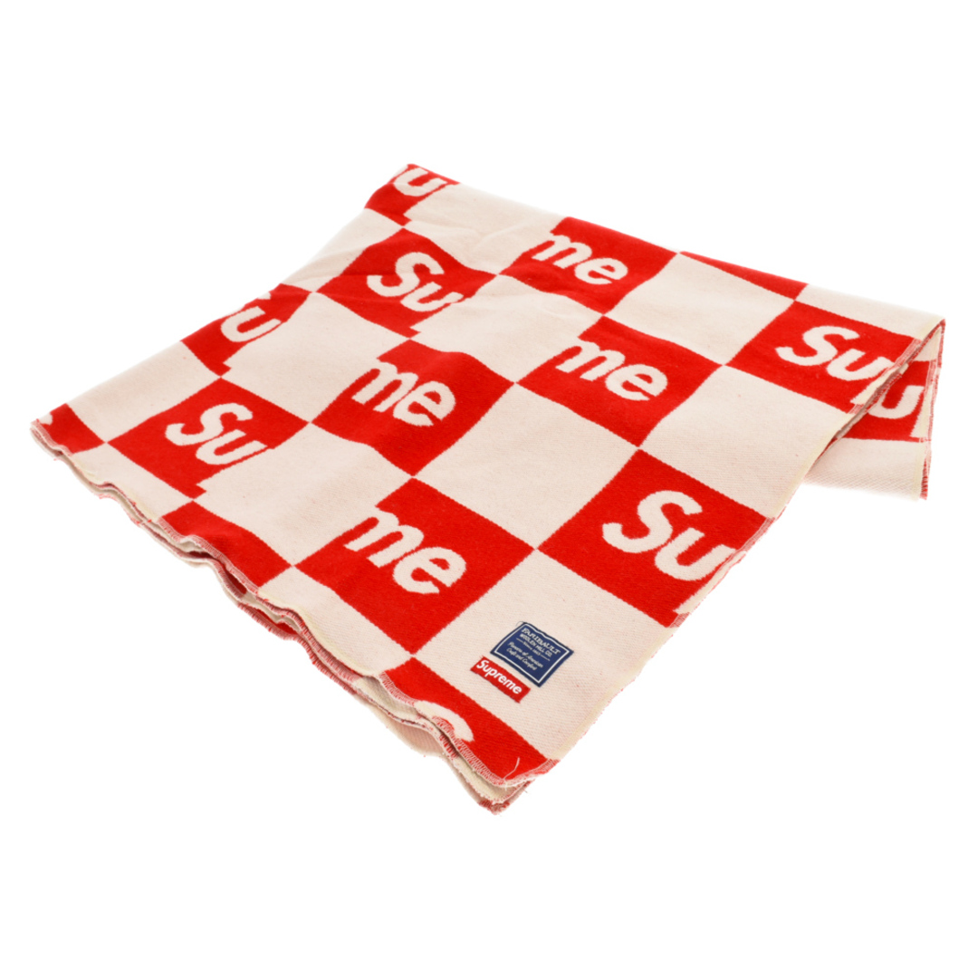 SUPREME シュプリーム 21AW Faribault Woolen Mill Checkerboard Wool Throw ファリボー ウーレン ミル チェッカーボード ウール スロー ブランケット レッド/ホワイト