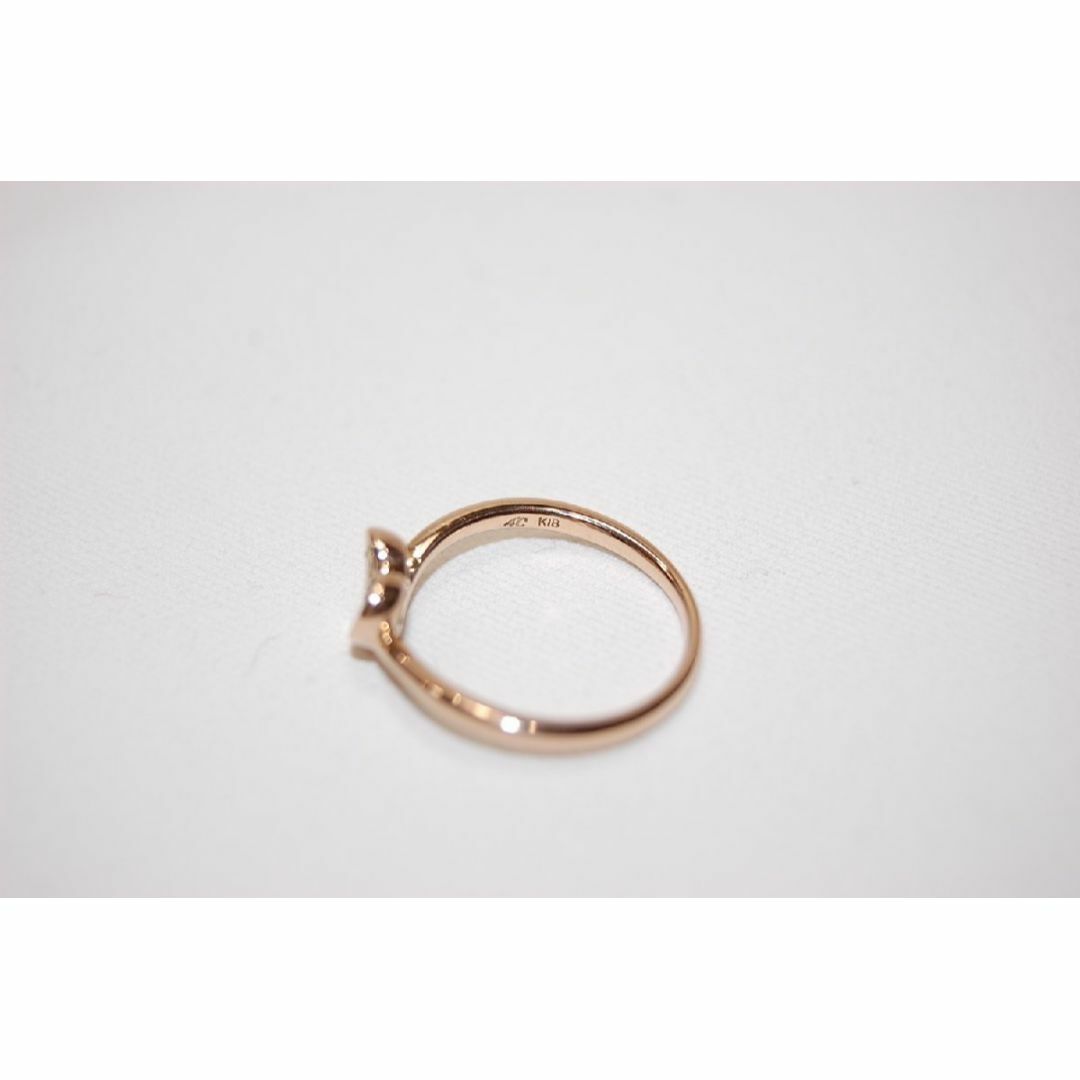 4℃(ヨンドシー)の４℃　ヨンドシー　Ｋ１８　ピンクゴールド　ハート　ダイヤモンド　リング　約１０号 レディースのアクセサリー(リング(指輪))の商品写真