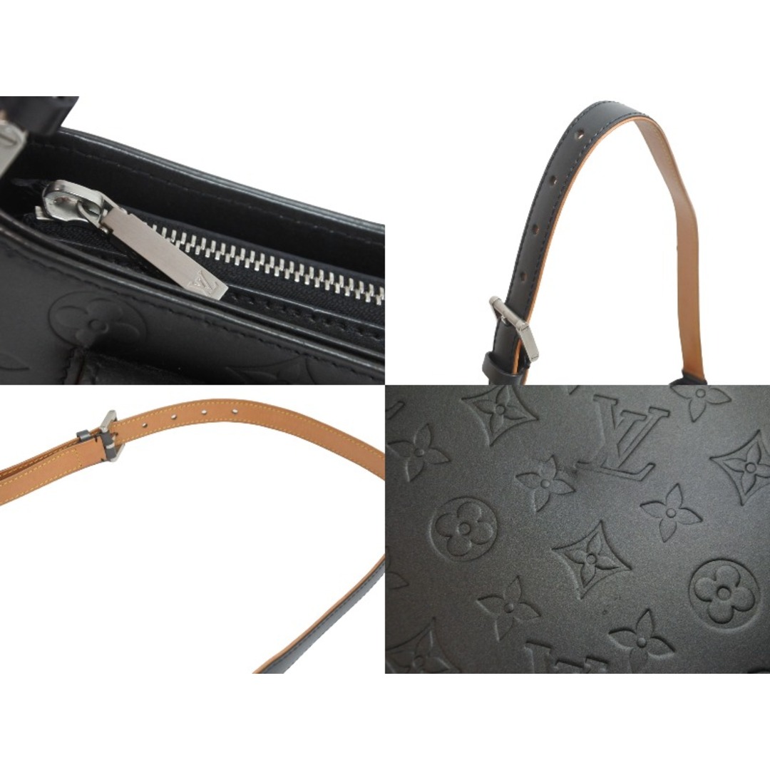 極美品 LOUIS VUITTON ルイヴィトン ショルダーバッグ M55122 アルストン ノワール モノグラムマット シルバー金具  56071