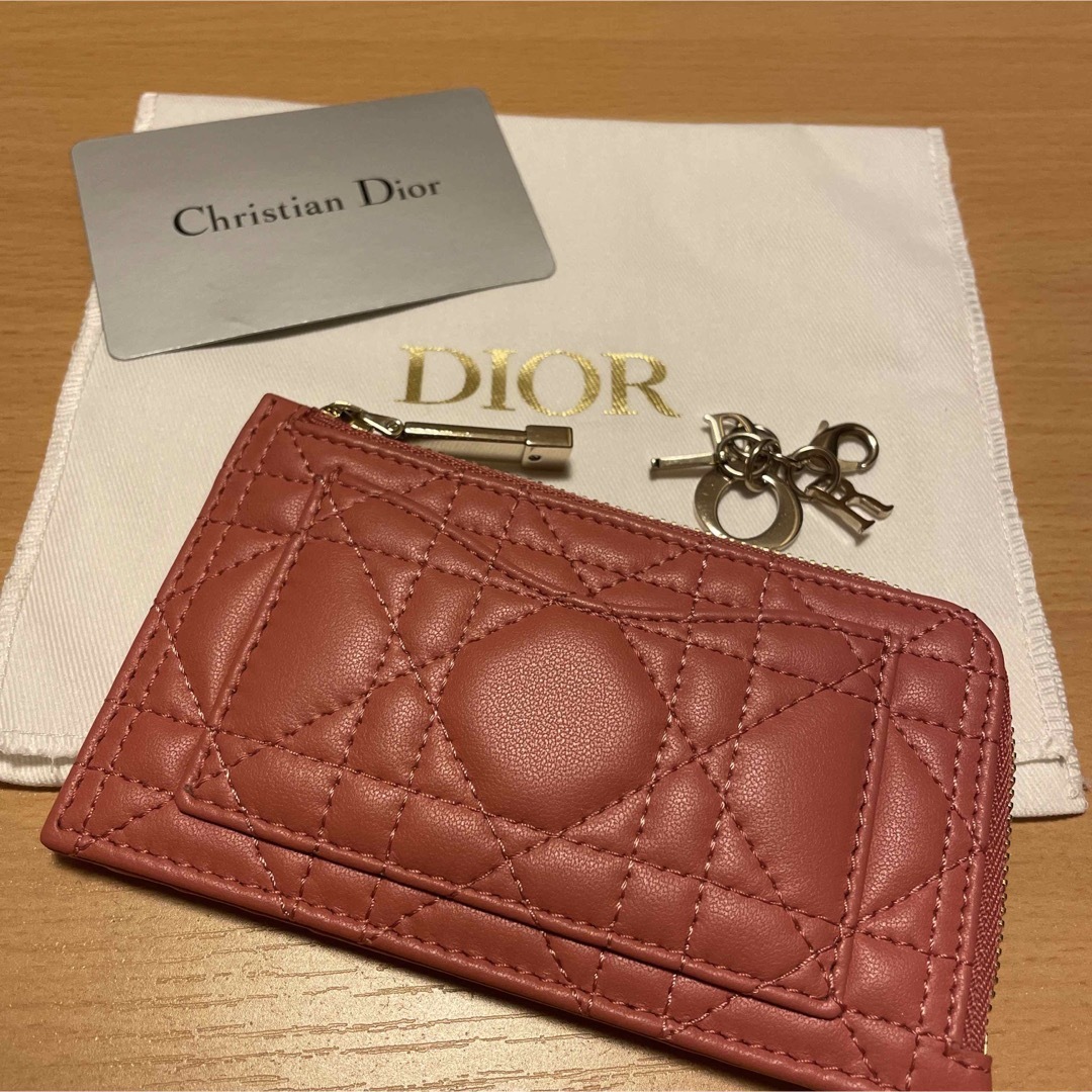 Dior ディオール　コンパクトジップカードホルダー　フラグメントケース　ピンク