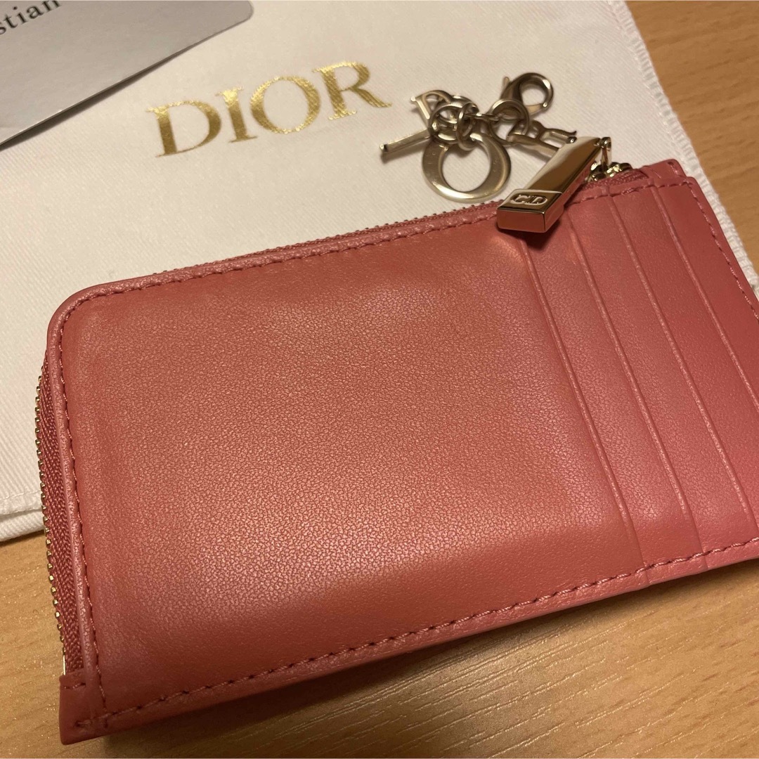 Dior ディオール　コンパクトジップカードホルダー　フラグメントケース　ピンク 2