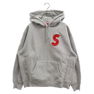 SUPREME シュプリーム 20AW S Logo Hooded Swatshirt エスロゴ プルオーバーパーカーフーディ グレー/レッド