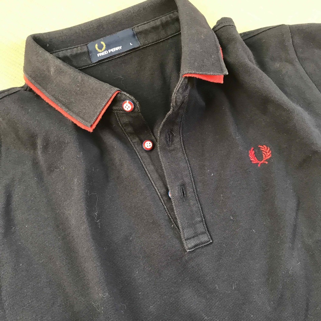 FRED PERRY(フレッドペリー)の【希少】FRED PERRY ポロシャツ　Lサイズ　オシャレ　襟二重！ メンズのトップス(ポロシャツ)の商品写真