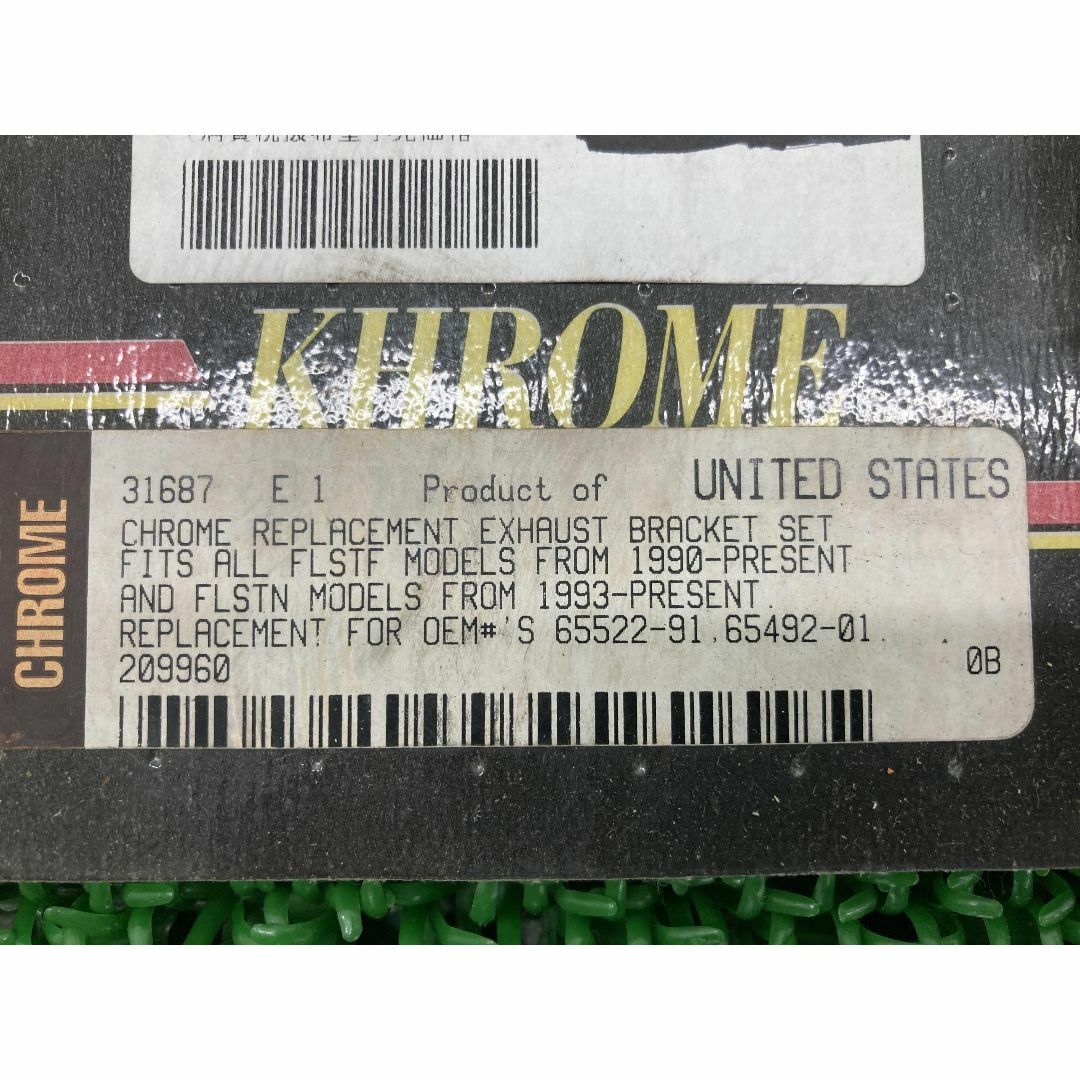 クロームワークス製FLSTF1450 マフラーステー 在庫有 即納 社外 新品 バイク 部品 未使用 KHROMEWERKS ソフテイル 03年 エキゾーストブラケット:22211620 2