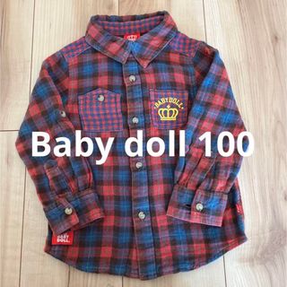 ベビードール(BABYDOLL)のベビードール　100サイズ　チェックシャツ(Tシャツ/カットソー)