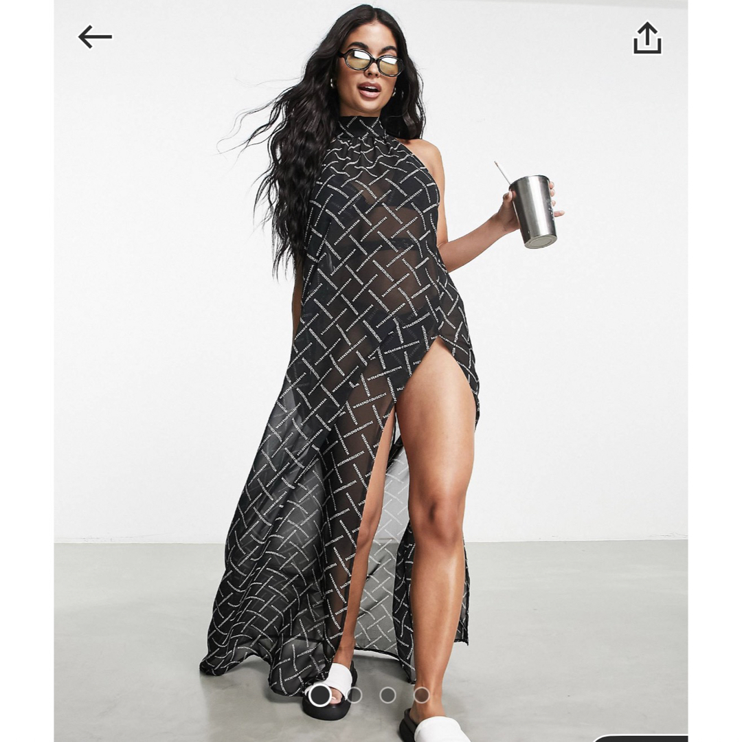 asos(エイソス)のASOS シアードレス レディースのワンピース(ロングワンピース/マキシワンピース)の商品写真