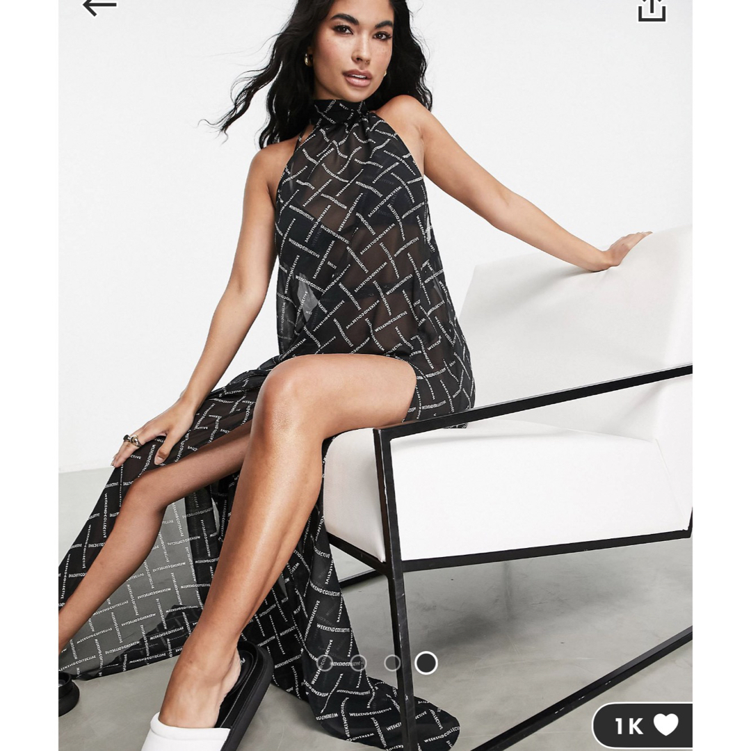 asos(エイソス)のASOS シアードレス レディースのワンピース(ロングワンピース/マキシワンピース)の商品写真