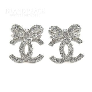 CHANEL - シャネル ココマーク チェーン フープ ピアス シルバー B15P