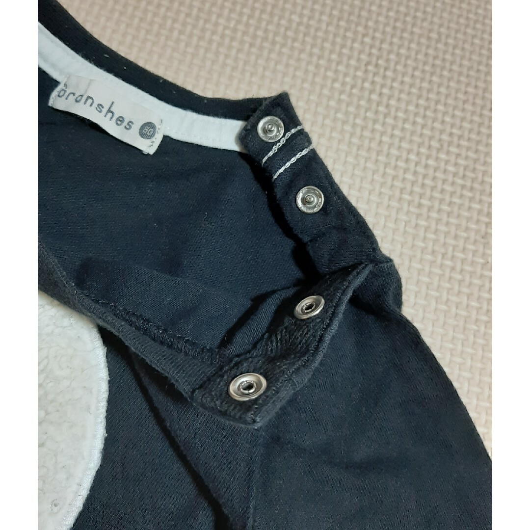 Branshes(ブランシェス)のブランシェス　長袖カットソー　80 黒 キッズ/ベビー/マタニティのベビー服(~85cm)(シャツ/カットソー)の商品写真