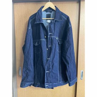 Sean John - ショーンジョン 半袖ロゴ刺繍デニムシャツ Wポケット 2XL