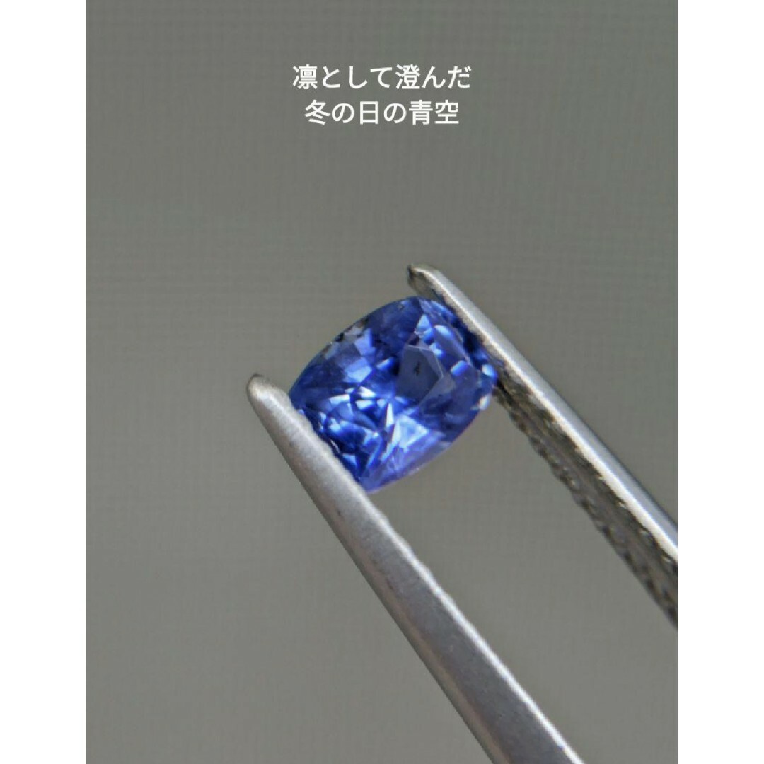 【ご専用】非加熱 0.58ct 〜冬蒼〜 コーンフラワーブルーサファイア レディースのアクセサリー(ピアス)の商品写真