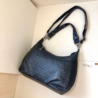 エムケーミッシェルクラン(MK MICHEL KLEIN)のMK MICHEL KLEIN レザー2wayバッグ Blue 美品(ショルダーバッグ)