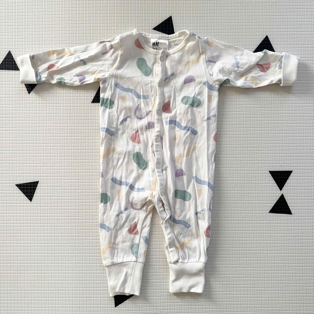 PETIT BATEAU(プチバトー)のプチバトー ロンパース 2枚セット 3m 60 ボーダー ピンク キッズ/ベビー/マタニティのベビー服(~85cm)(ロンパース)の商品写真