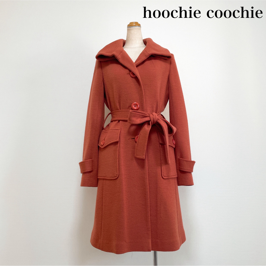 hoochie coochie ウールロングコート レンガ色 冬 上品素敵