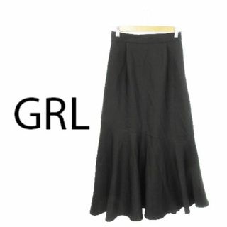 グレイル(GRL)のGRL マーメイドスカート ロング アシンメトリー L 黒 231026MN3R(ロングスカート)