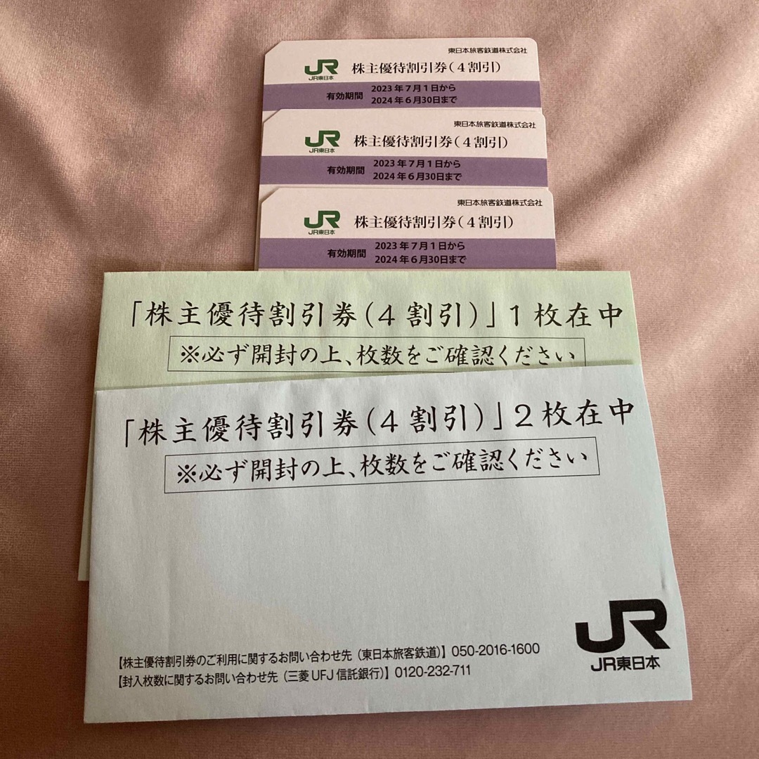 JR(ジェイアール)のJR東日本 株主優待割引券 チケットの優待券/割引券(その他)の商品写真