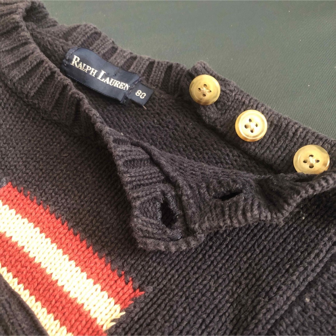 Ralph Lauren(ラルフローレン)のラルフローレン　セーター　国旗　ベビー キッズ/ベビー/マタニティのベビー服(~85cm)(ニット/セーター)の商品写真