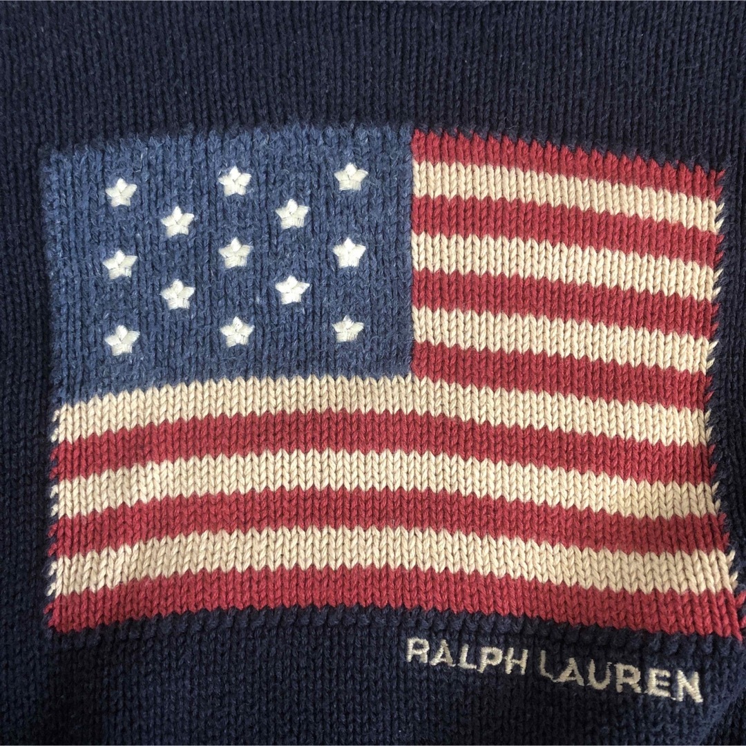 Ralph Lauren(ラルフローレン)のラルフローレン　セーター　国旗　ベビー キッズ/ベビー/マタニティのベビー服(~85cm)(ニット/セーター)の商品写真