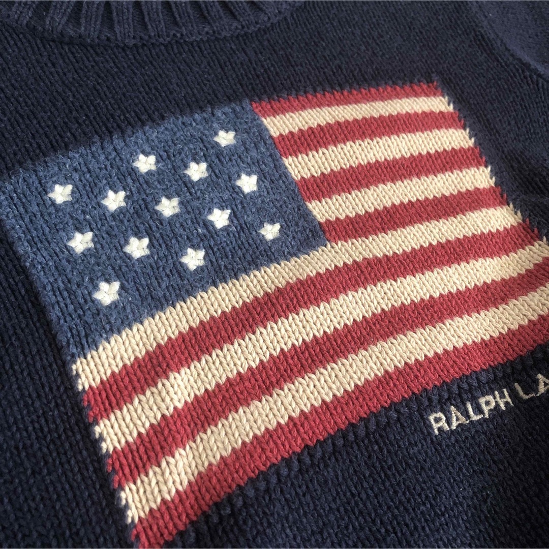 Ralph Lauren(ラルフローレン)のラルフローレン　セーター　国旗　ベビー キッズ/ベビー/マタニティのベビー服(~85cm)(ニット/セーター)の商品写真