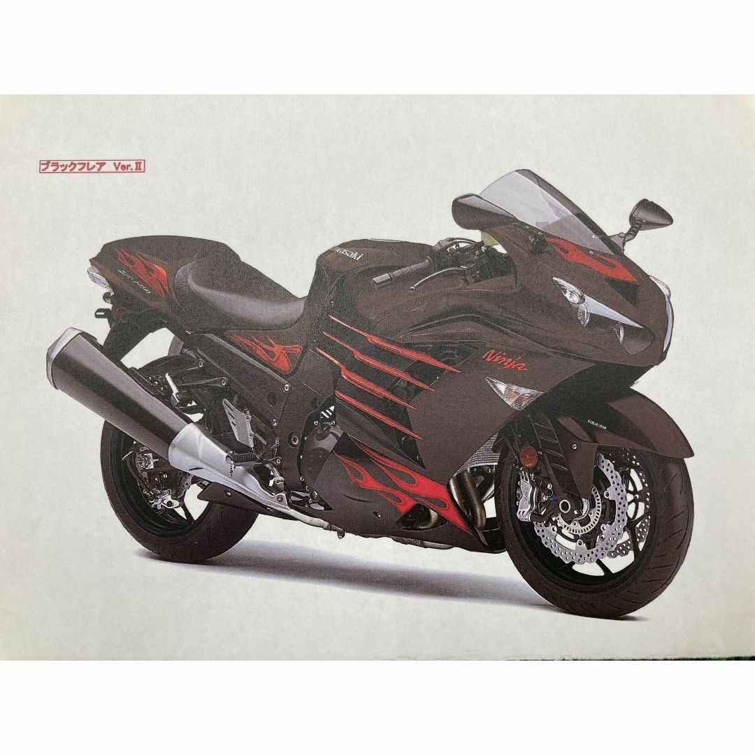 ZX-14R カウルデカール 在庫有 即納 社外 新品 バイク 部品 未使用品 ブラックフレアパターン そのまま使える 修復素材に カスタム素材に:22201907