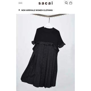 サカイ(sacai)の新品タグ付き　sacai 今期2023  Cotton Knit Dress(ロングワンピース/マキシワンピース)