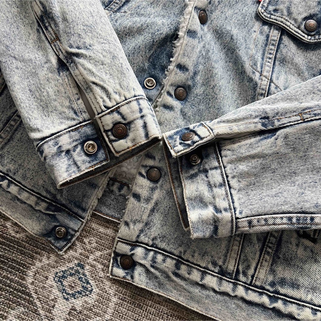 63cm肩幅80's　Levi's　70609-0219　デニムボアジャケット　USA製