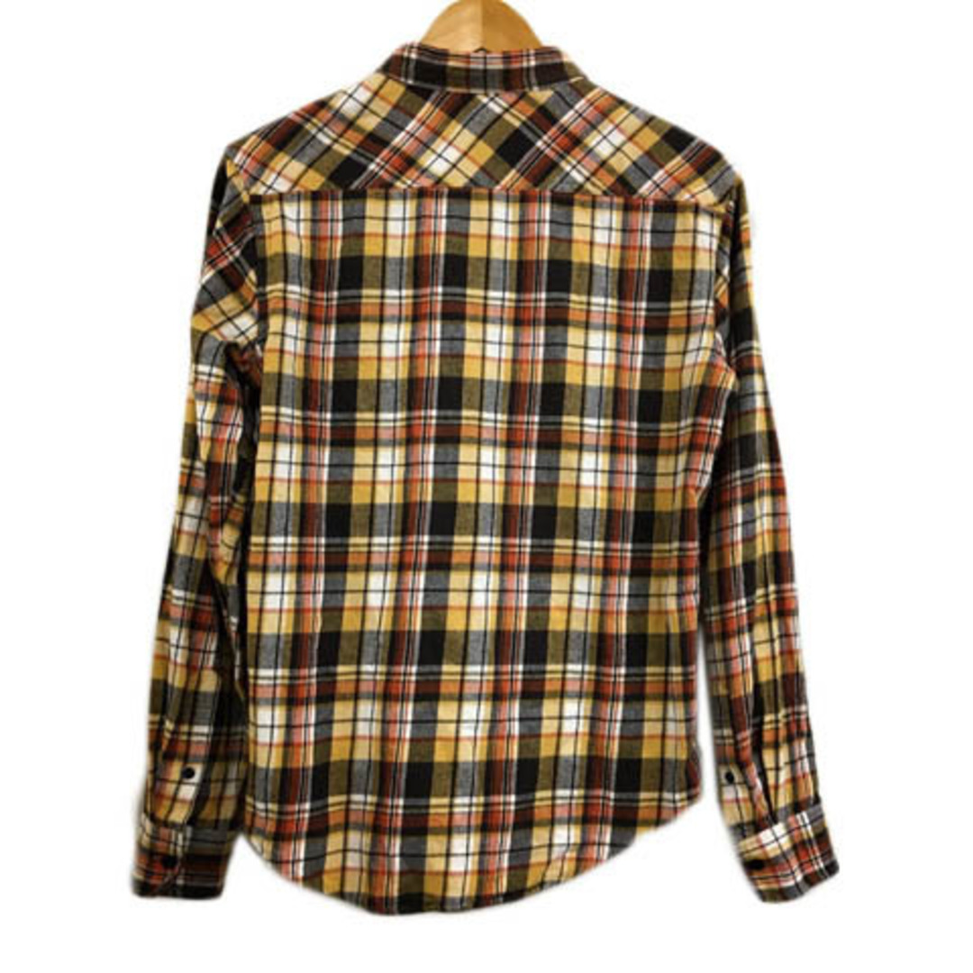 ABAHOUSE(アバハウス)のアバハウス ecru シャツ ネルシャツ チェック 長袖 2 茶 黄 メンズのトップス(シャツ)の商品写真