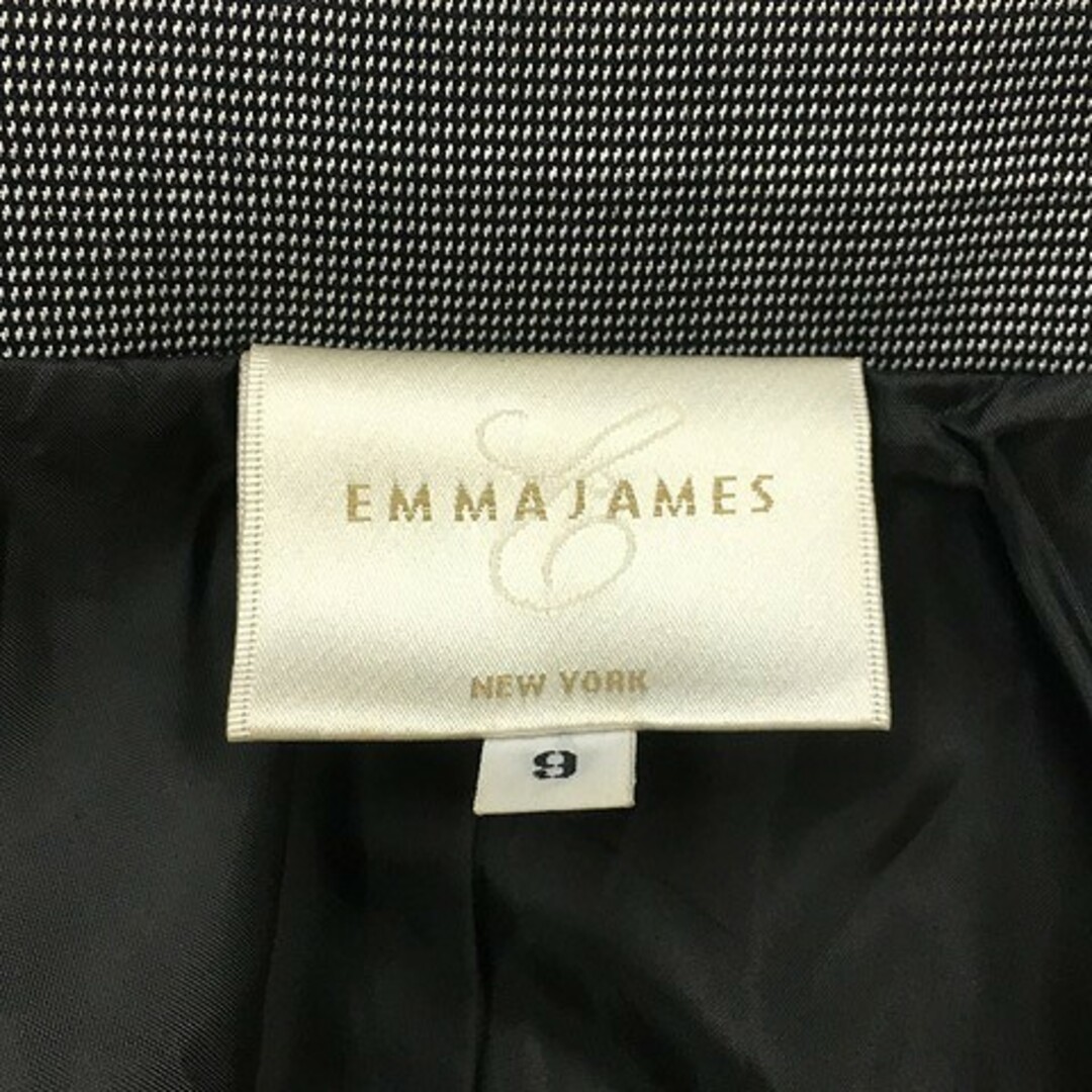EMMAJAMES(エマジェイム)のエマジェイムス ジャケット テーラード シングル 長袖 9 グレー 黒 レディースのジャケット/アウター(その他)の商品写真