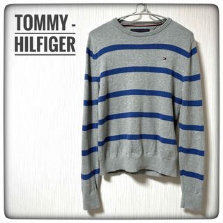 トミーヒルフィガー(TOMMY HILFIGER)の【美品】TOMMY - HILFIGER/メンズボーダーニット/セーターXS(ニット/セーター)