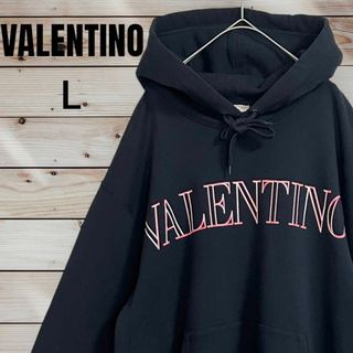 22SS【希少】ヴァレンティノ VLTN パーカー L センターロゴ プリント