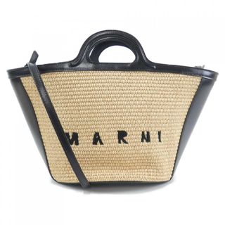 マルニ MARNI 2WAY トートバッグ ショルダーバッグ SHMP0083A0P4602 ブラック オフホワイト ゴールド金具 未使用品