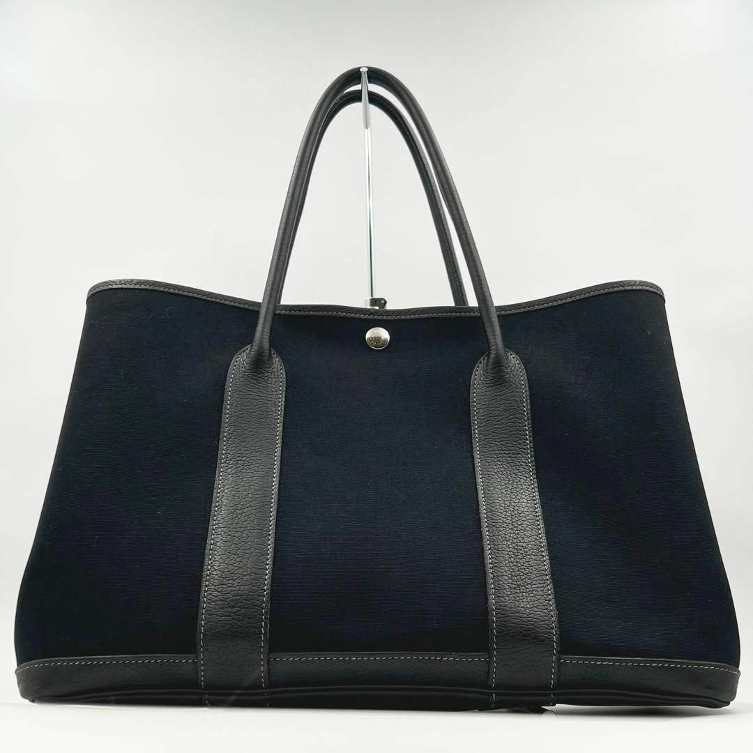 《美品》正規品 HERMES ガーデンパーティー PM キャンバス レザー A4