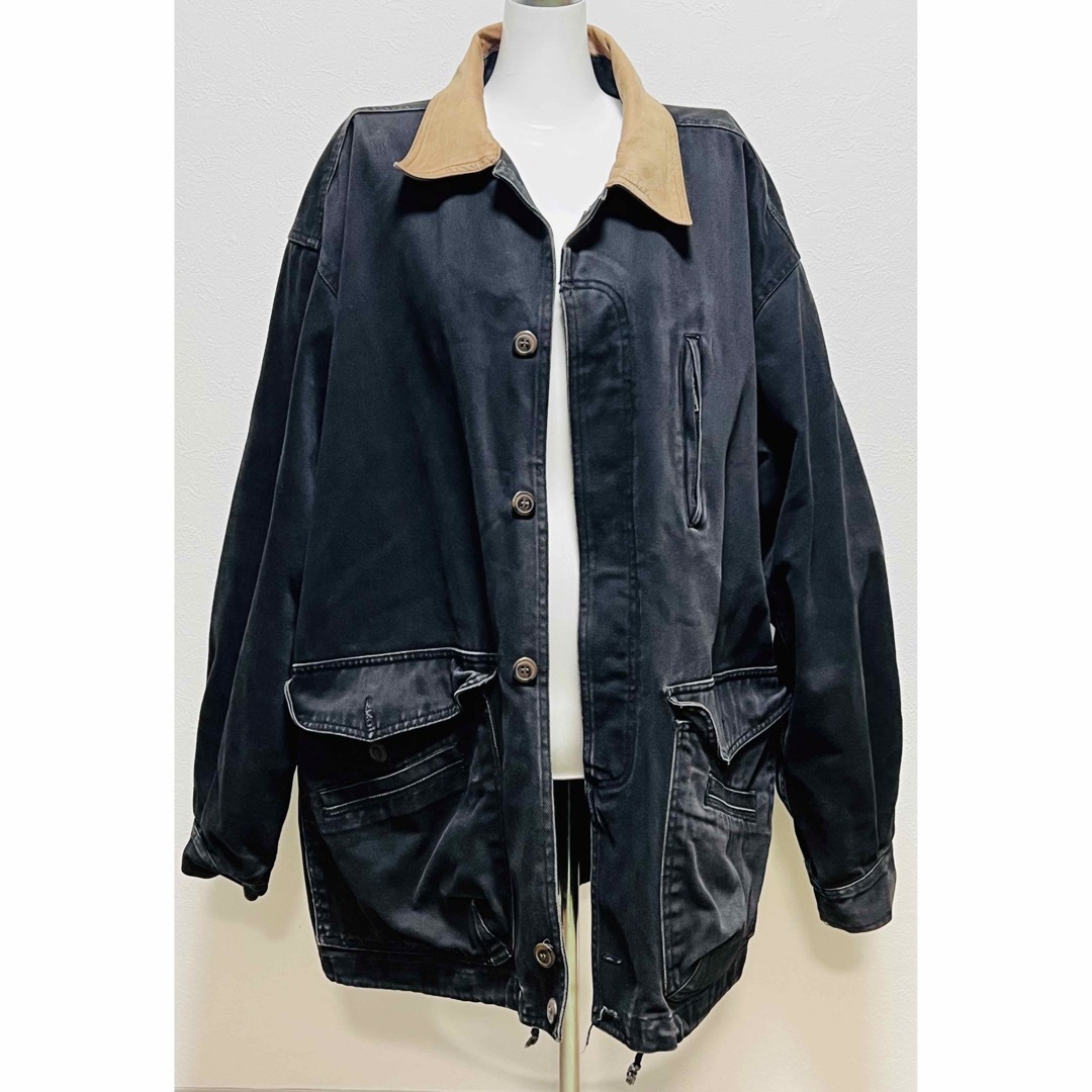 GUESS(ゲス)のGUESS (ゲス) CLASSICS ビッグデニムジャケット 黒 Lサイズ希少 メンズのジャケット/アウター(Gジャン/デニムジャケット)の商品写真