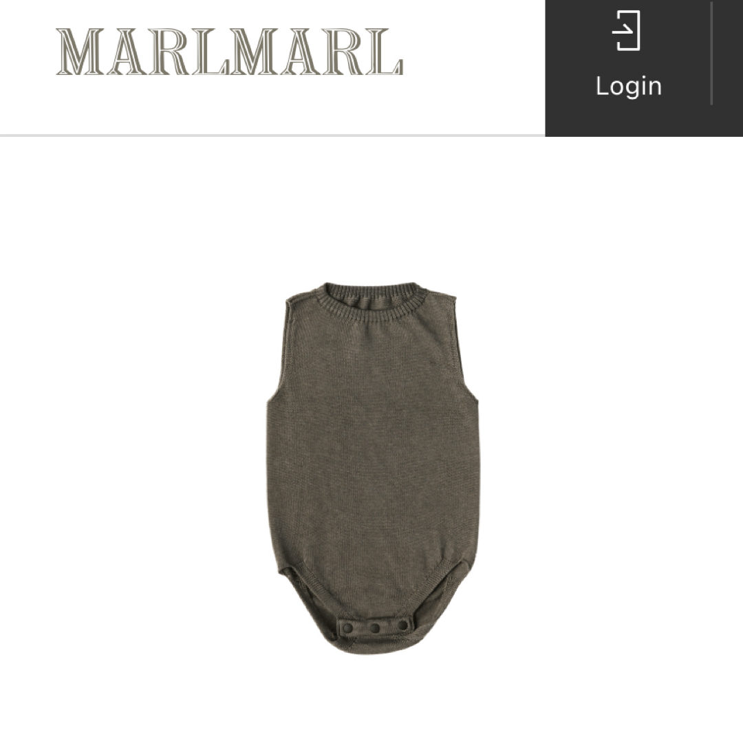 MARLMARL - マールマール MOY sleeveless 3 nibi-iro 80cmの通販 by ...