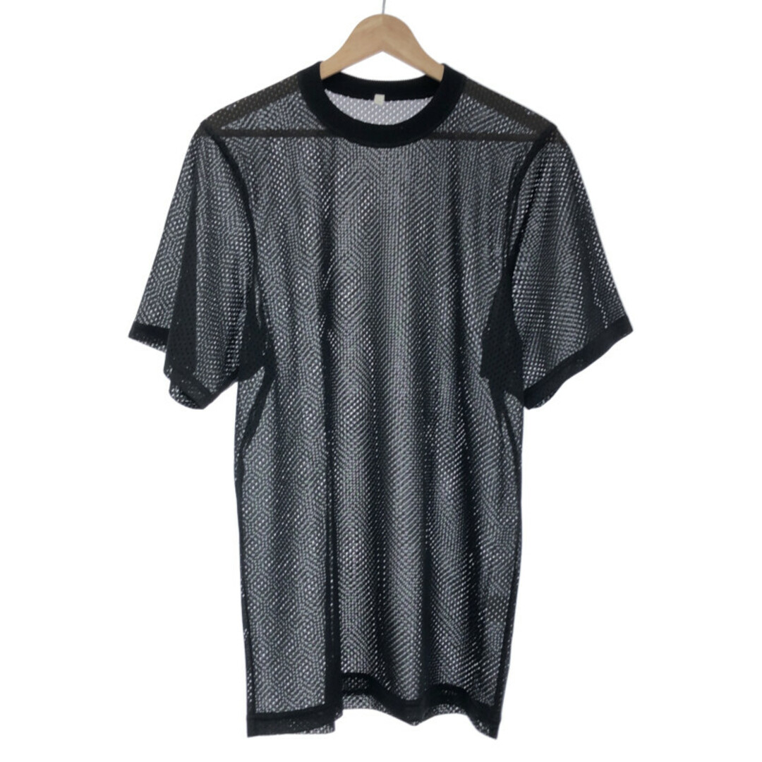 t_a ティーエー 23SS Mesh Half Sleeve ハーフスリーブメッシュTシャツ ブラック U