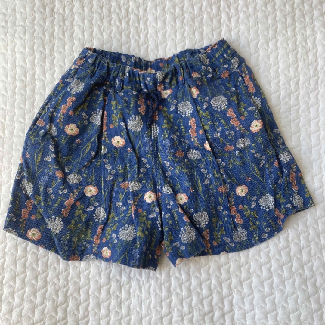 Branshes(ブランシェス)のブランシェス　花柄　ブルー　パンツ　ボトム キッズ/ベビー/マタニティのキッズ服女の子用(90cm~)(パンツ/スパッツ)の商品写真