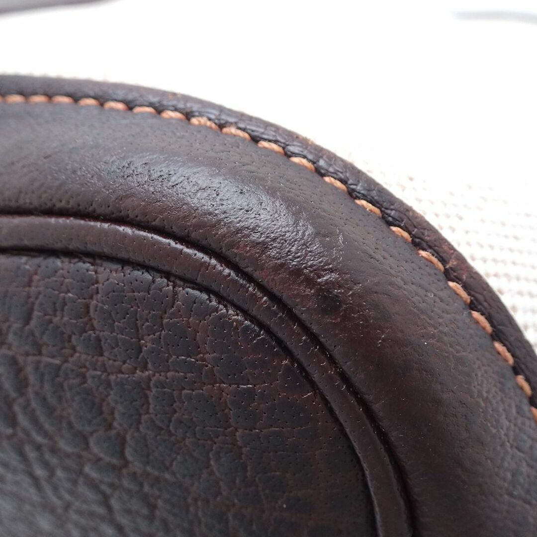 HERMES エルメス ガーデンパーティTPM トートバッグ トワルアッシュxレザー ナチュラル ブラウン/350716【中古】
