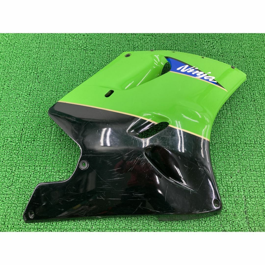 ZZ-R1100 サイドカウル 右 緑/黒 55027-1136 カワサキ 純正  バイク 部品 ZX1100D コケキズなし 車検 Genuine:22170255