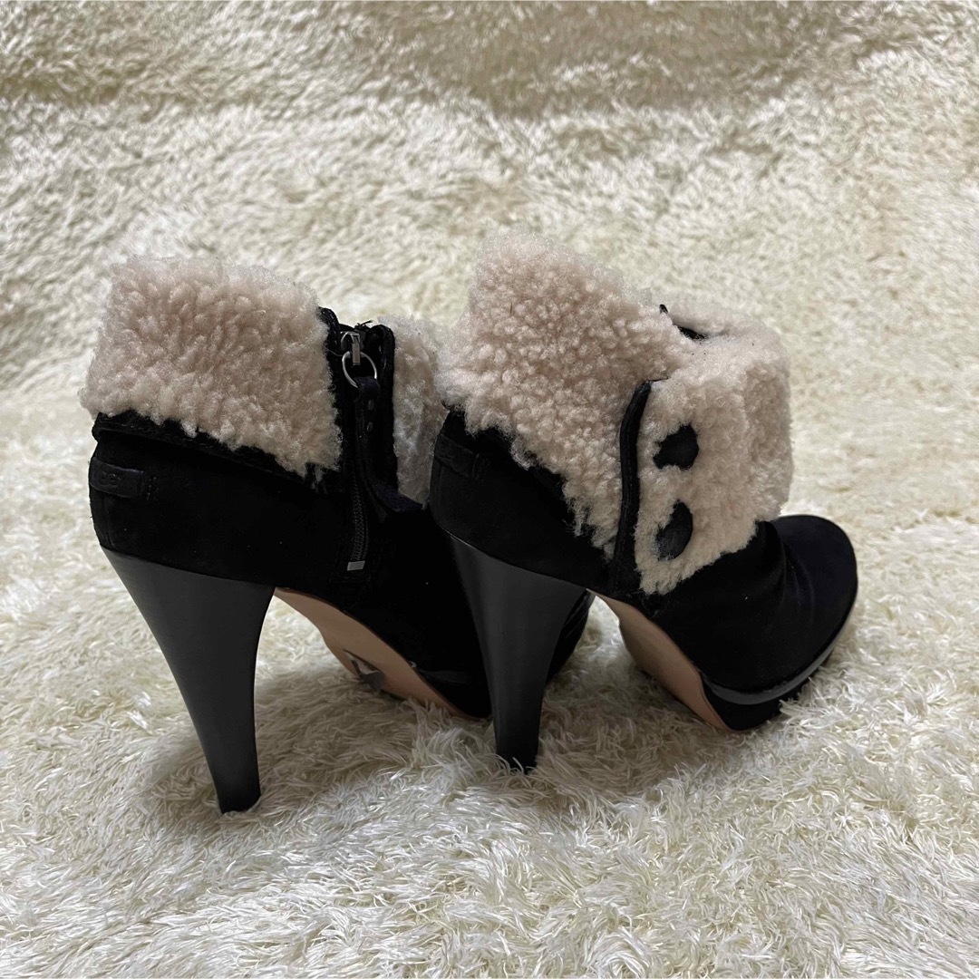 UGG - ✨極美品✨UGG アグ ムートンブーツ サイドジップ ボア 25.0 黒