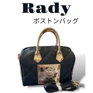 レディー(Rady)のRady ﾒﾀﾘｯｸｷﾙﾃｨﾝｸﾞﾎﾞｽﾄﾝﾊﾞｯｸﾞ ﾌﾞﾗｯｸ【最終値下げ】(ボストンバッグ)