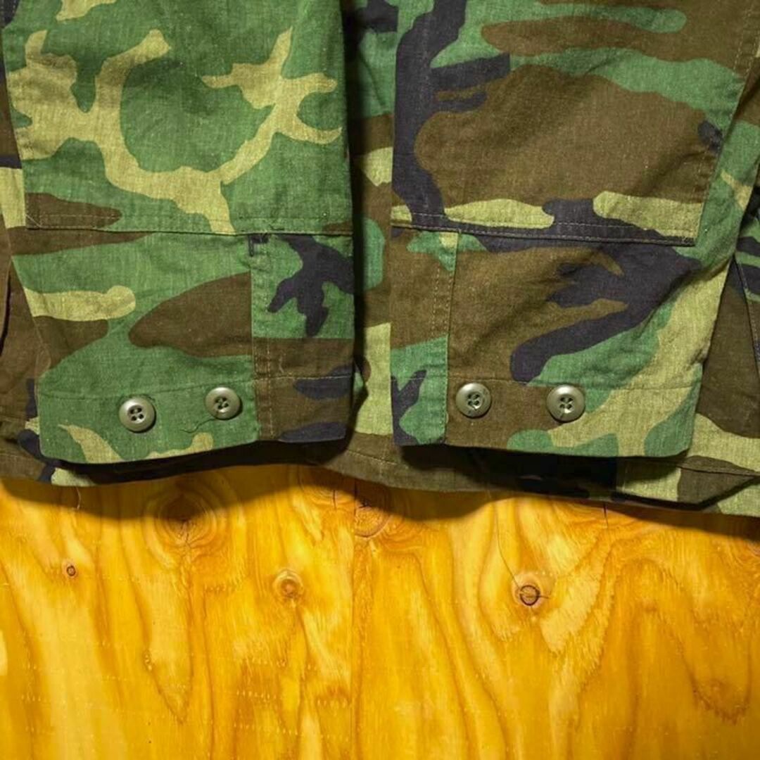 カモフラ ウッドランド 迷彩 総柄 USA古着 90s ミリタリー シャツ 長袖